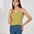 Green-stripe-spaghetti-top-kj0170