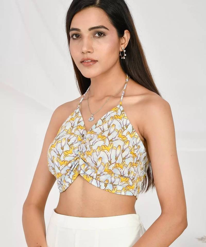 Blue-yellow-criss-cross-crop-top-kj0180