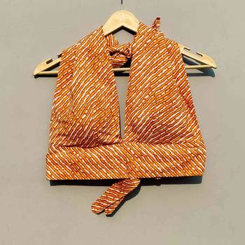 Mustard-lehariya-halter-neck-and-back-knot-top-kj0200 1