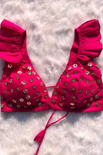 Pink-floral-sequin-handwork-bra-kj0206
