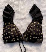 Black-floral-sequin-handwork-bra-kj0208