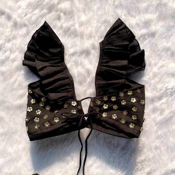 Black-floral-sequin-handwork-bra-kj0208 2