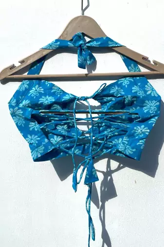 Blue-handblock-halter-neck-bra-kj0250