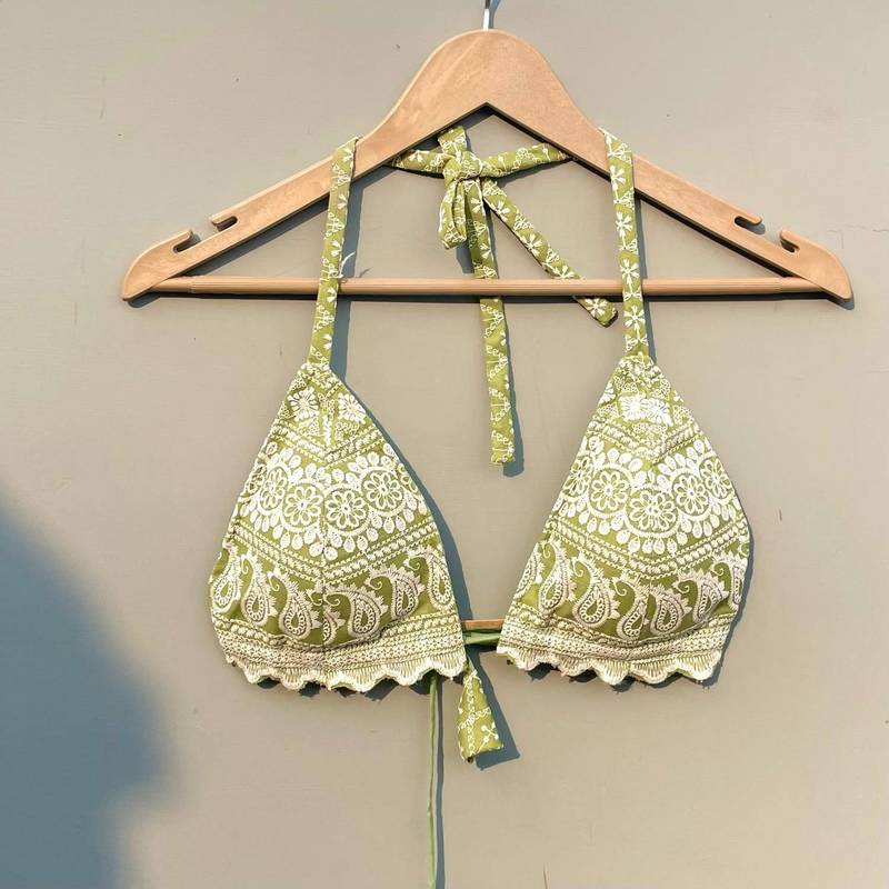 Olive-green-chikan-bra-kj0274