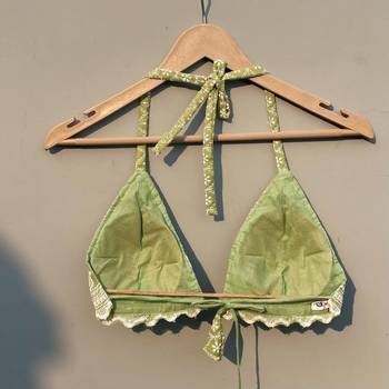 Olive-green-chikan-bra-kj0274 2