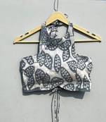 Grey-leaf-handblock-criss-cross-cotton-top-kj0295