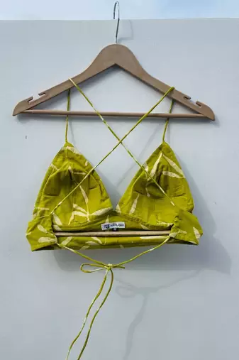 Green-bird-hand-block-bra-kj0309