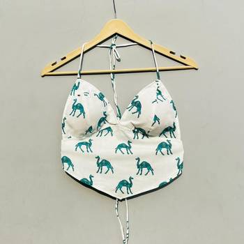 Rama-green-camel-cotton-bra-kj0318 1