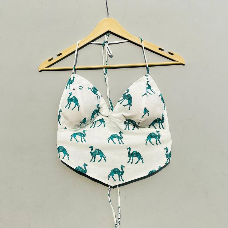 Rama-green-camel-cotton-bra-kj0318