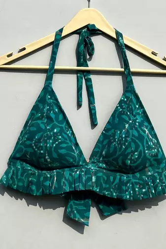 Rama-green-self-print-bralette-cum-top-kj0323