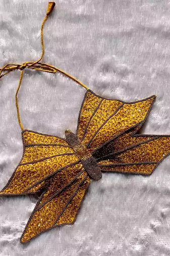 Mustard-handwork-butterfly-top-kj0333