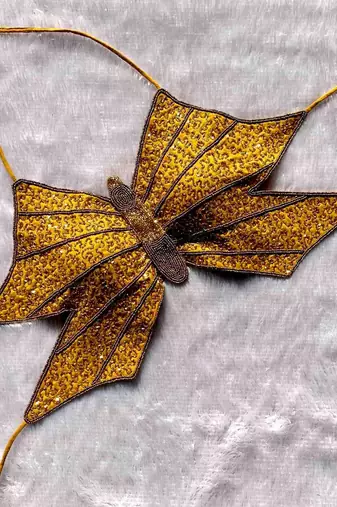 Mustard-handwork-butterfly-top-kj0333