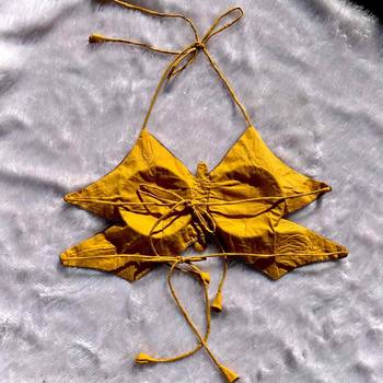 Mustard-handwork-butterfly-top-kj0333 3