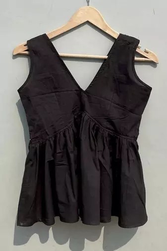 Black-zari-embroidery-depp-neck-cotton-top-kj0425
