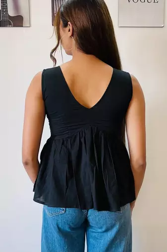 Black-zari-embroidery-depp-neck-cotton-top-kj0425