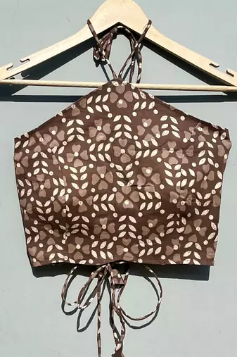 Brown-kashish-criss-cross-cotton-top-kj0483