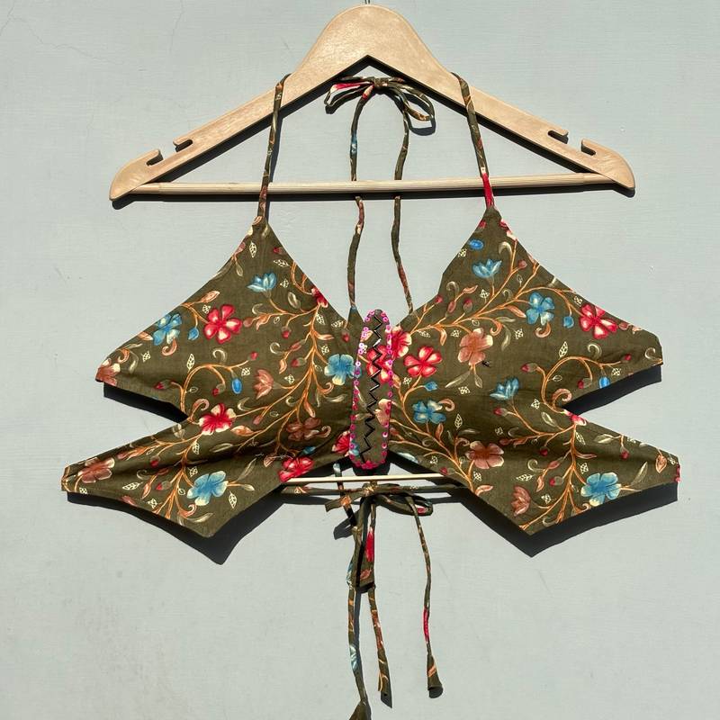 Green-jaal-tubelight-handwork-butterfly-cotton-top-kj0484