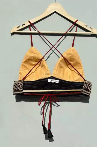 Beige-black-kota-doria-cotton-bra-kj0485