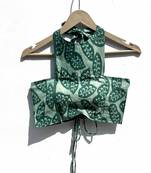 Green-leaf-handblock-criss-cross-cotton-top-kj0516