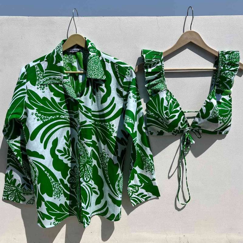 Green-abstract-floral-overall-combo-kj0528
