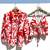 Orange-abstract-floral-overall-combo-kj0529