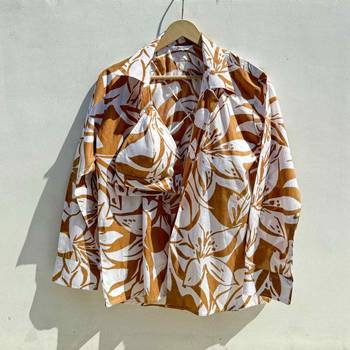 Light-brown-abstract-floral-overall-combo-kj0530 1