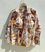 Light-brown-abstract-floral-overall-combo-kj0530