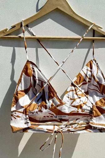 Light-brown-abstract-floral-overall-combo-kj0530