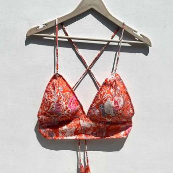 Peach-floral-overall-cotton-bra-kj0565 1