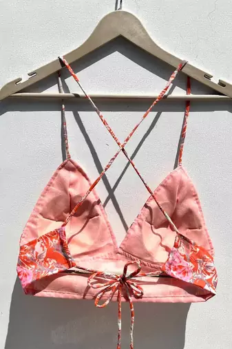 Peach-floral-overall-cotton-bra-kj0565