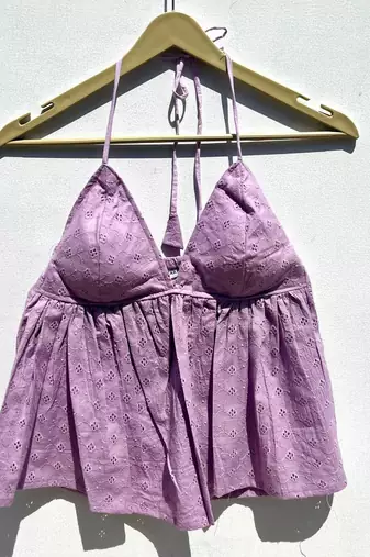 Lavender-chikan-tree-cotton-top-kj0574