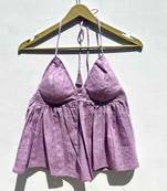 Lavender-chikan-tree-cotton-top-kj0574