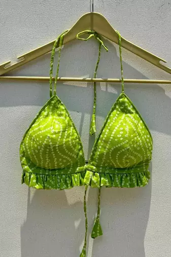 Neon-green-bandhej-cotton-bra-kj0611