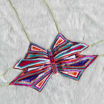 Multicolor-sequin-handwork-butterfly-cotton-top-kj0628 2