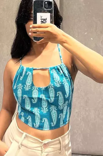 Blue-paisley-katha-back-knot-top-kj0642