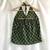 Bottle-green-butti-halter-neck-cotton-top-kj0654