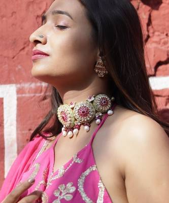 Pink-gotta-embroidery-blouse-dupptta-and-lehanga-kj0675 4