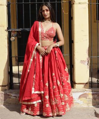 Red-gotta-embroidery-blouse-dupptta-and-lehanga-kj0676 1