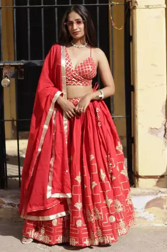 Red-gotta-embroidery-blouse-dupptta-and-lehanga-kj0676
