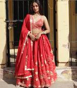 Red-gotta-embroidery-blouse-dupptta-and-lehanga-kj0676