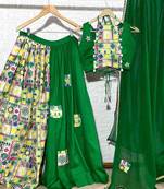 Green-multicolor-gujrati-blouse-dupptta-and-lehanga-kj0680