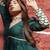 Bottle-green-gotta-deep-v-neck-dress-kj0681