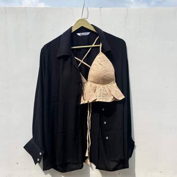 Black-crush-cotton-shirt-jute-bra-combo-kj0703 1