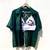 Bottle-green-shirt-handwork-bra-combo-kj0704