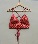 Red-checks-gotta-gujrati-embroidery-bralette-cum-top-kj0749