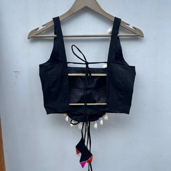 Black-gujrati-yellow-patch-top-kj0752 2