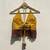 Mustard-brown-thread-handwork-halter-neck-back-knot-top-kj0755