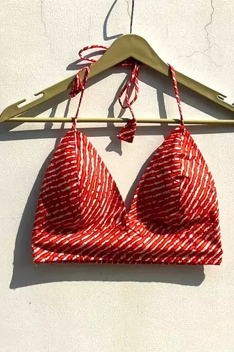 Orange-lehariya-cotton-bralette-kj0769
