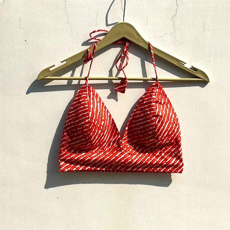 Orange-lehariya-cotton-bralette-kj0769