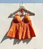 Neon-orange-handblock-tree-top-kj0771